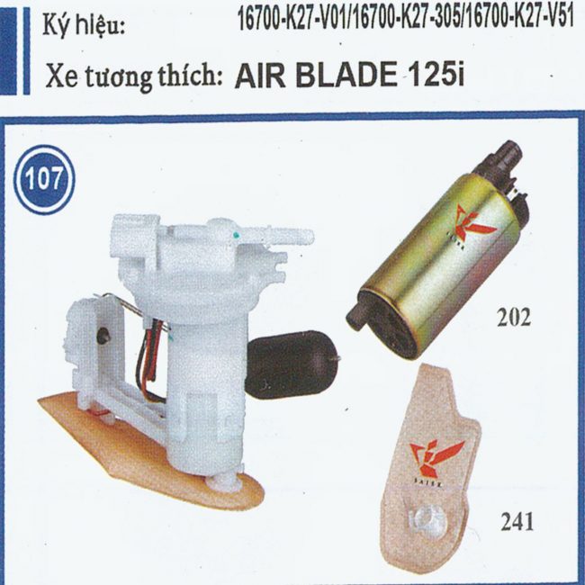 16700-K27-V01 / 16700-K27-305 / 16700-K27-V51 (Xe tương thích: AIR BLADE 125i)