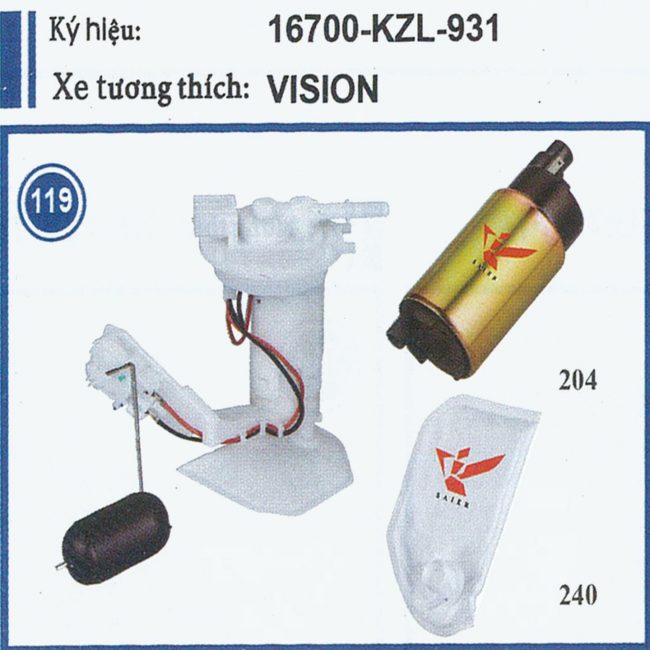 16700 - KZL - 931 (Xe tương thích: VISION)