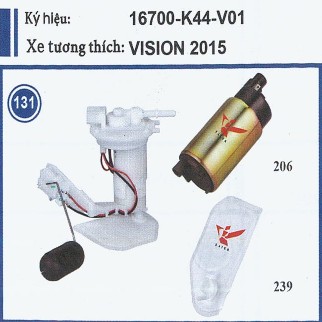 16700 - K44 - V01 (Xe tương thích: VISION 2015)