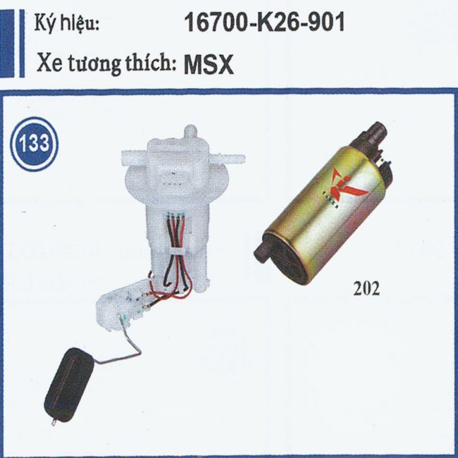 16700 - K26 - 901 (Xe tương thích: MSX)